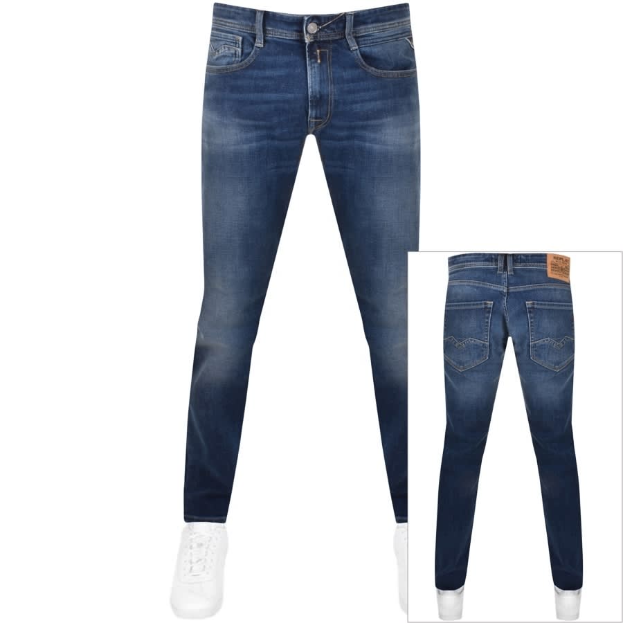 Alternative Image for ProductReplay Comfort Fit Rocco Dark Wash Jeans Blue1