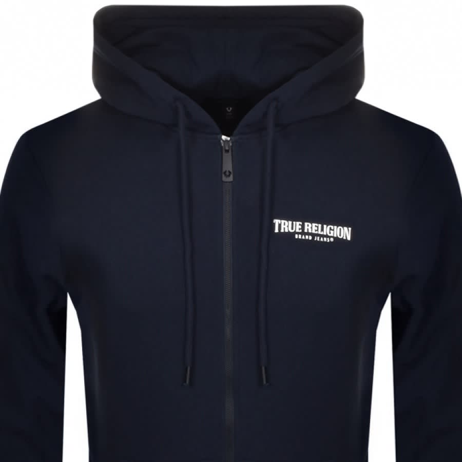 Alternative Image for ProductTrue Religion Logo Zip Hoodie Navy2