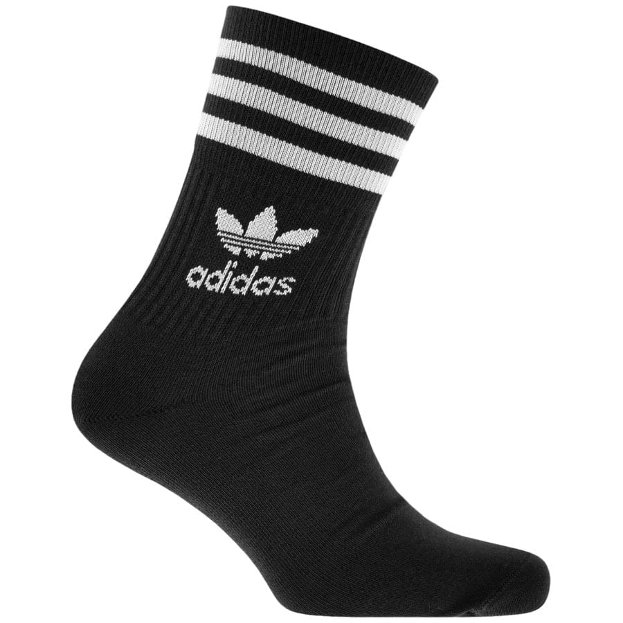 Alternative Image for Productadidas Originals Five Pack Mid Cut Crew Socks Blac2