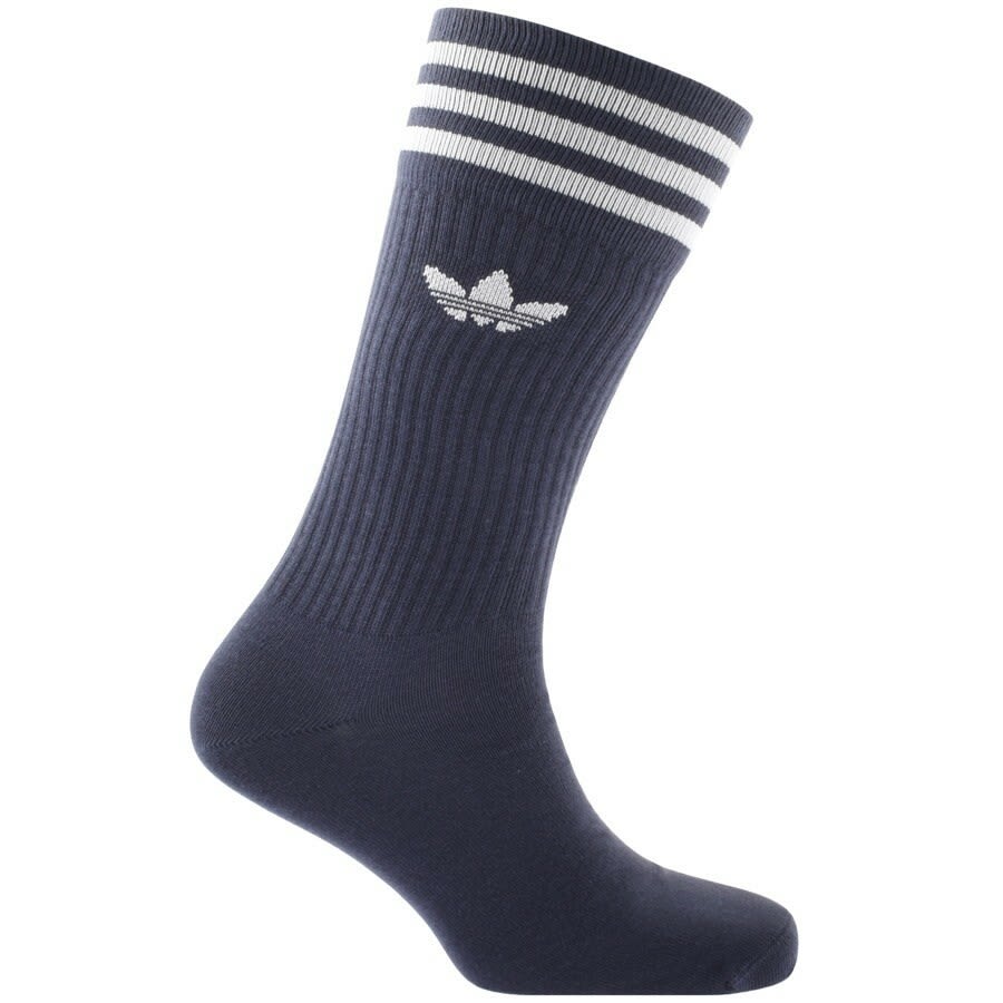 Alternative Image for Productadidas Originals Three Pack Solid Crew Socks White2