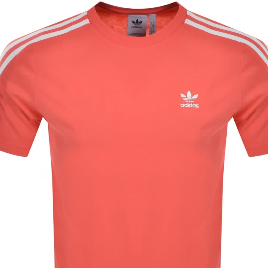 Alternative Image for Productadidas Originals Tech 3 Stripe T Shirt Pink2