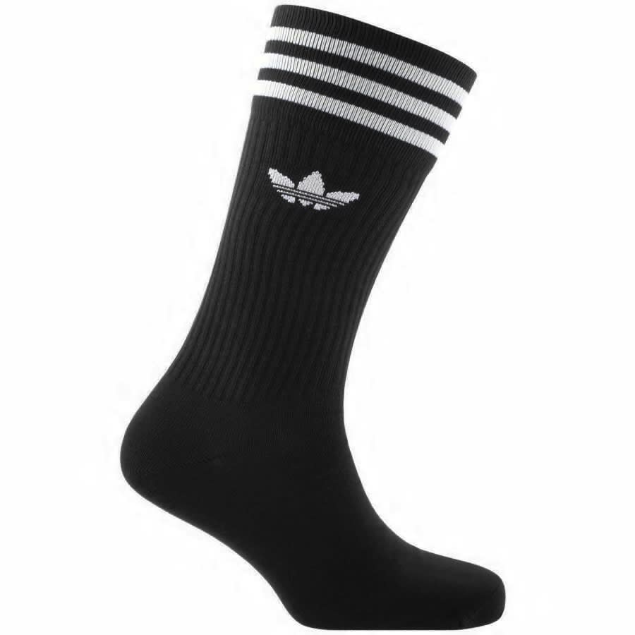 Alternative Image for Productadidas Originals Three Pack Solid Crew Socks White3
