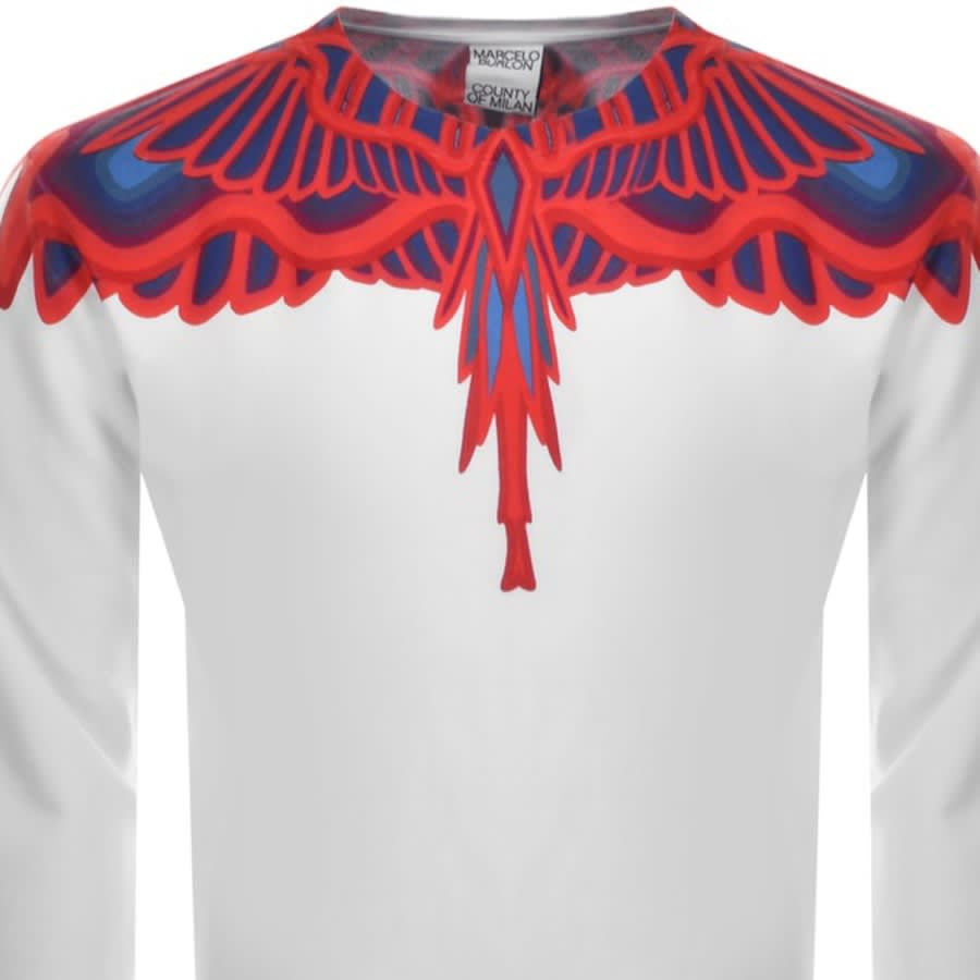 Alternative Image for ProductMarcelo Burlon Curved Wings Sweatshirt White2