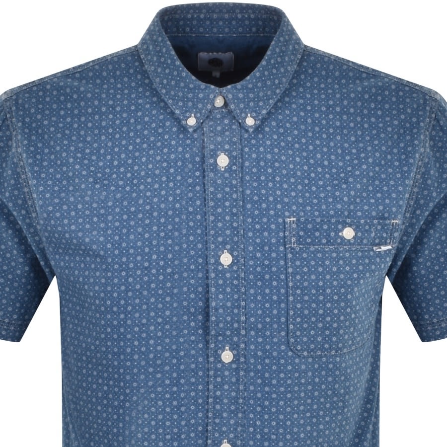 Alternative Image for ProductPretty Green Maruwa Short Sleeve Shirt Blue2