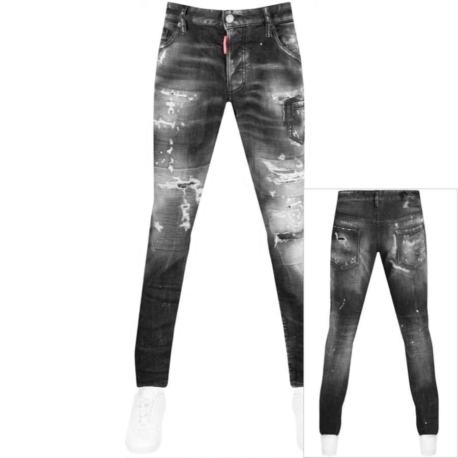 DSQUARED2 Skater Light Wash Jeans Black 