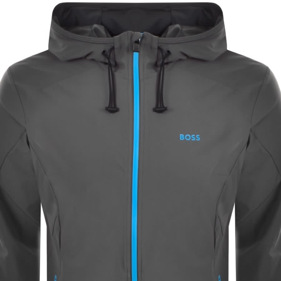 Alternative Image for ProductBOSS Performance Swoven Zip Hoodie Grey2