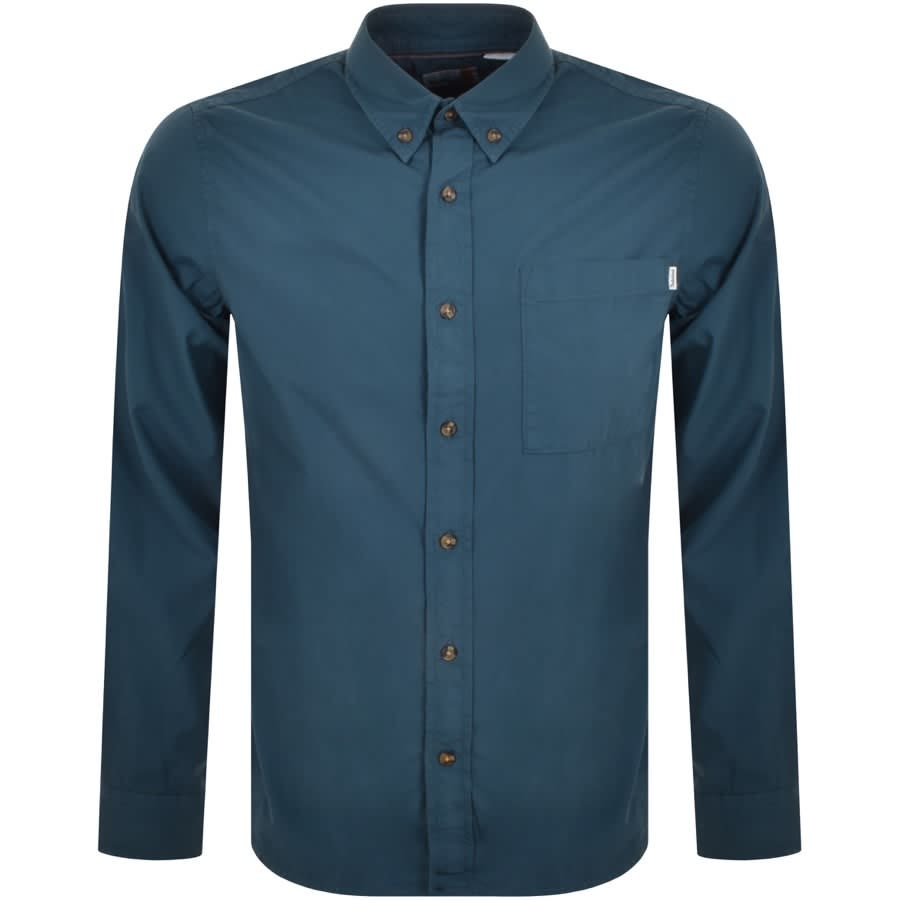 Alternative Image for ProductTimberland Long Sleeve Poplin Shirt Blue1