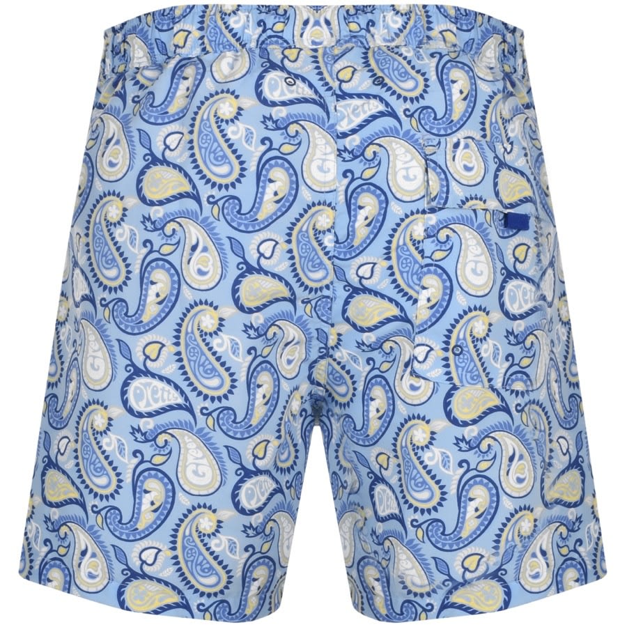 Alternative Image for ProductPretty Green Paisley Print Swim Shorts Blue2
