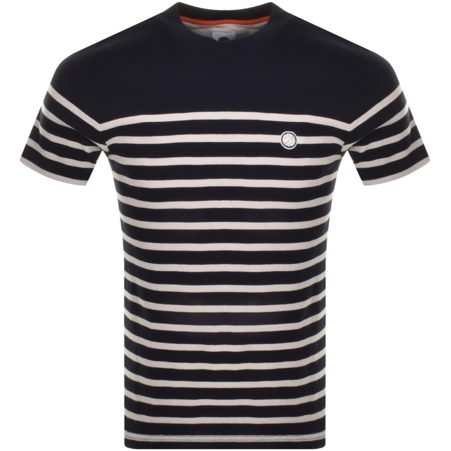 Alternative Image for ProductPretty Green Breton Knit T Shirt In Navy1