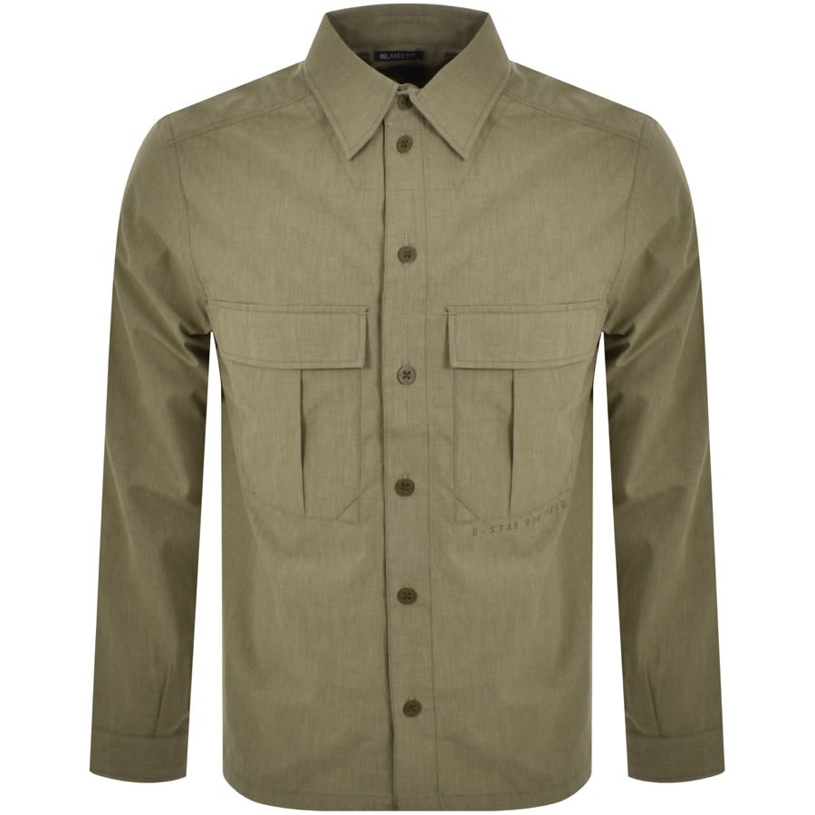 Alternative Image for ProductG Star Raw Utility Long Sleeve Shirt Green1