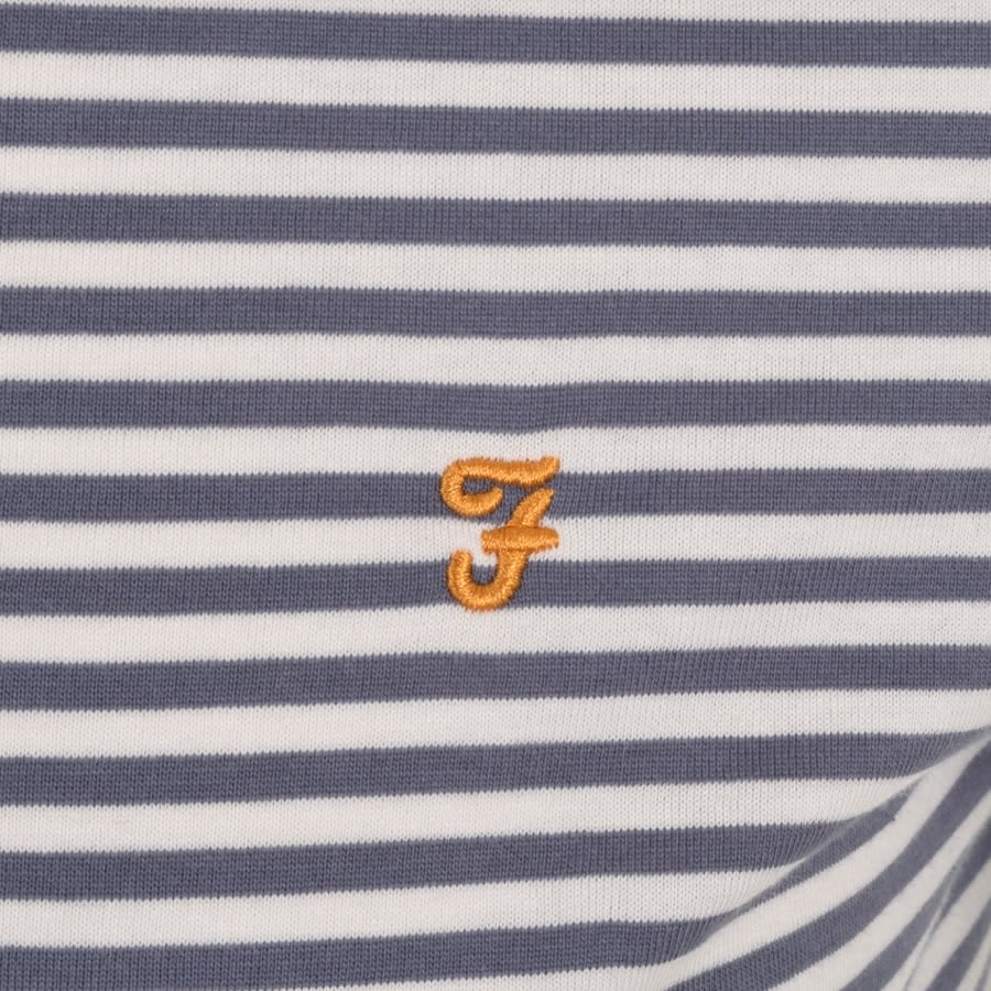 Alternative Image for ProductFarah Vintage Daytona Stripe T Shirt Blue3