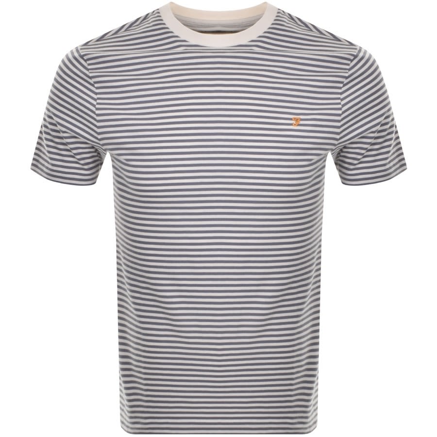 Alternative Image for ProductFarah Vintage Daytona Stripe T Shirt Blue1