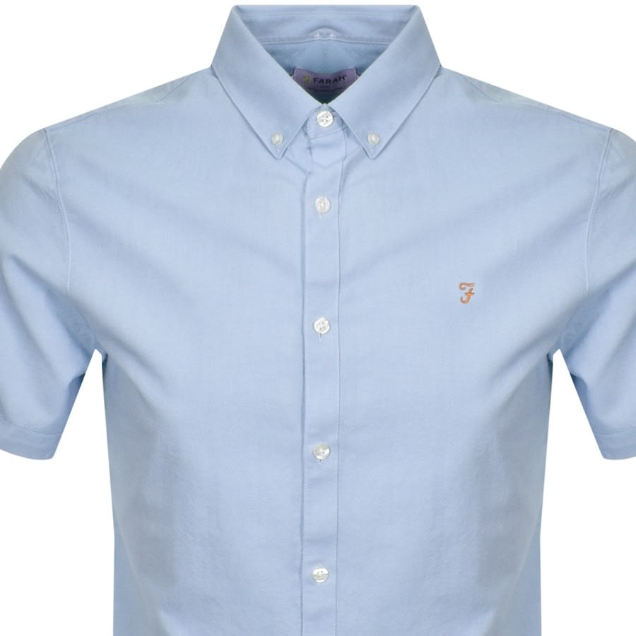 Alternative Image for ProductFarah Vintage Brewer Slim Short Sleeve Shirt Blue2