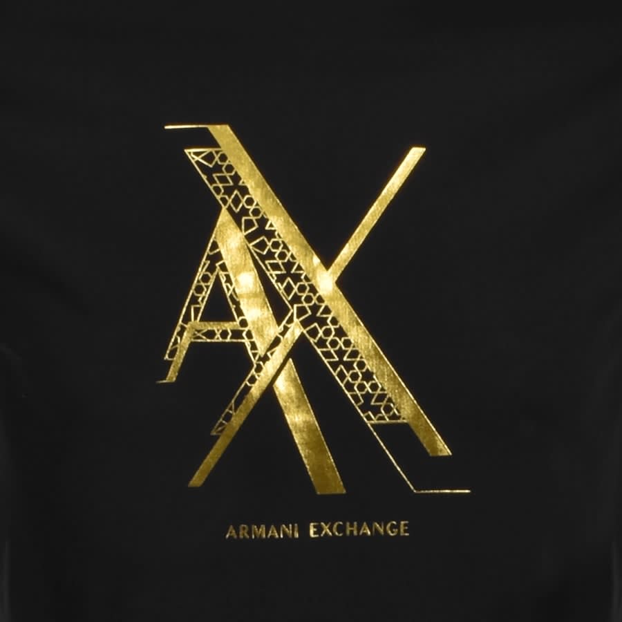 Alternative Image for ProductArmani Exchange Crew Neck Logo T Shirt Black3