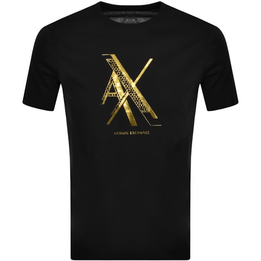 Alternative Image for ProductArmani Exchange Crew Neck Logo T Shirt Black1