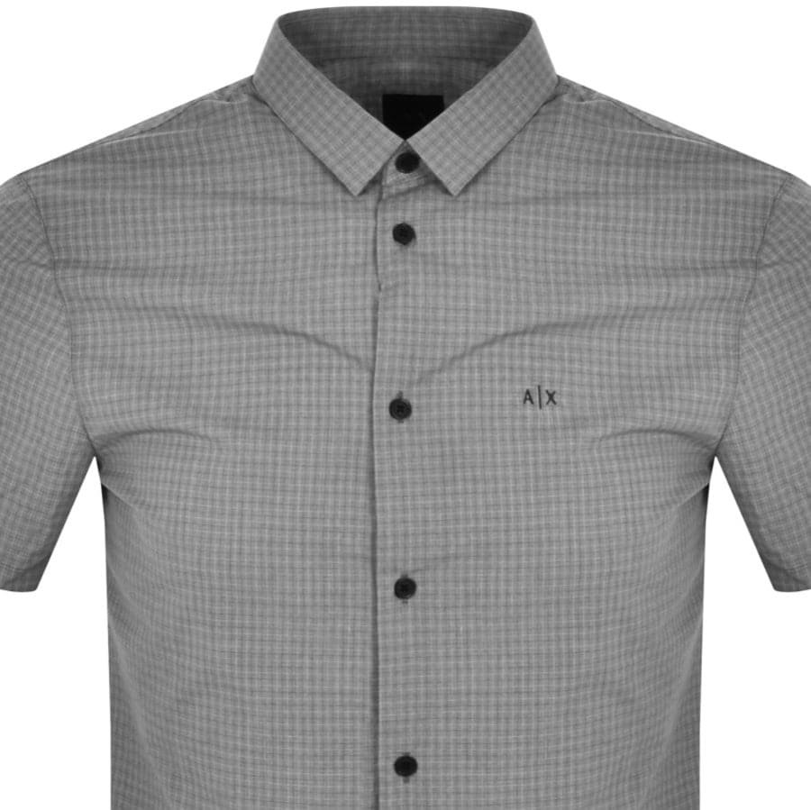 Alternative Image for ProductArmani Exchange Short Sleeve Logo Shirt Black2