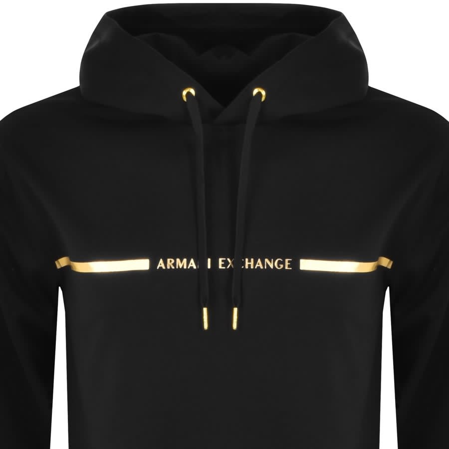 Alternative Image for ProductArmani Exchange Logo Hoodie Black2