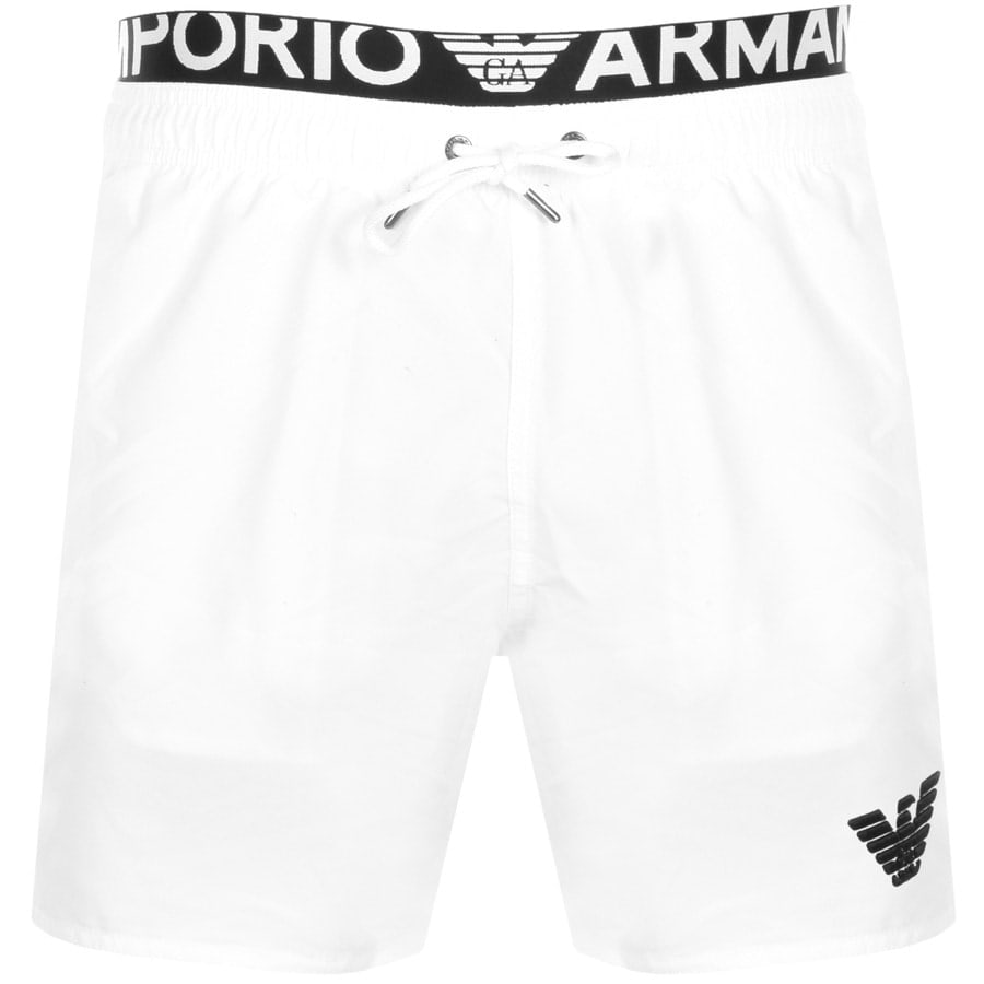 Alternative Image for ProductEmporio Armani Logo Swim Shorts White1