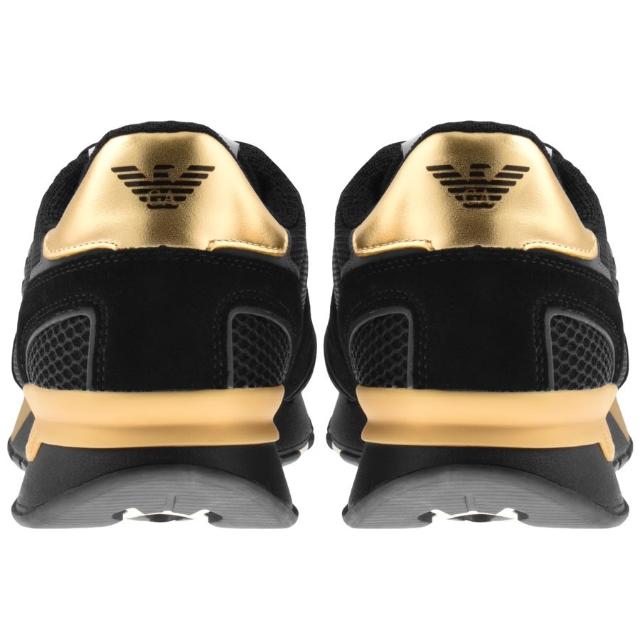 Alternative Image for ProductEmporio Armani Logo Trainers Black2