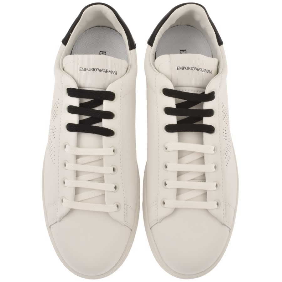 Alternative Image for ProductEmporio Armani Logo Trainers Off White3