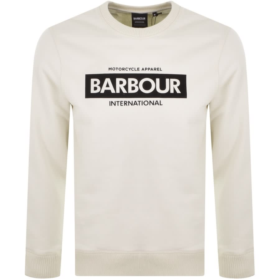 Alternative Image for ProductBarbour International Crew Neck Sweatshirt Cream1