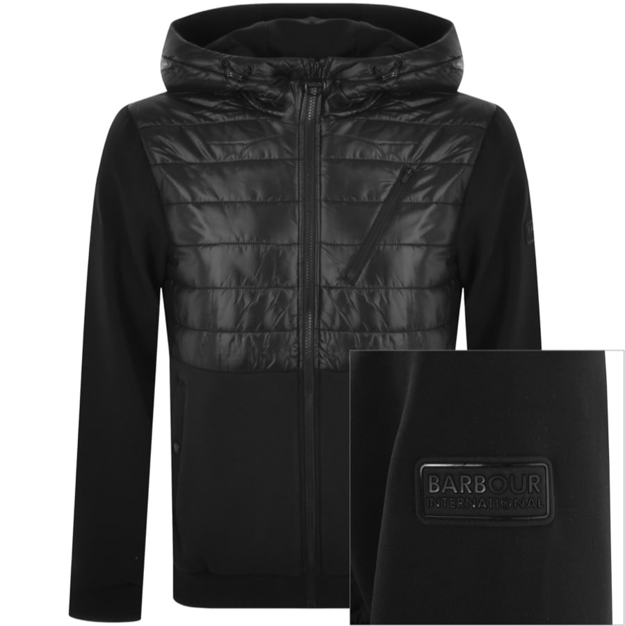 Alternative Image for ProductBarbour International Metric Hoodie Black1