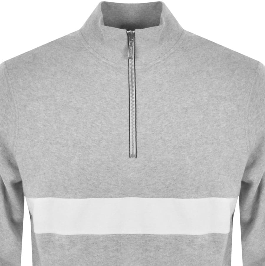 Alternative Image for ProductBarbour Davey Half Zip Sweatshirt Grey2