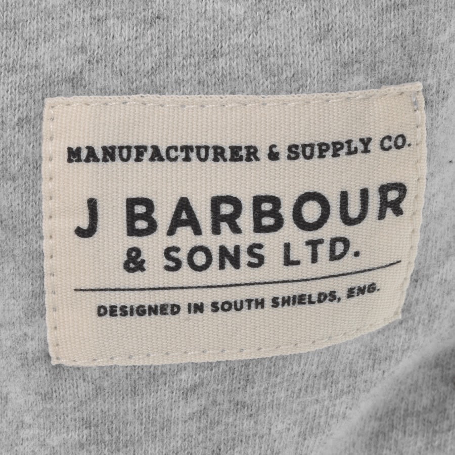 Alternative Image for ProductBarbour Davey Half Zip Sweatshirt Grey3