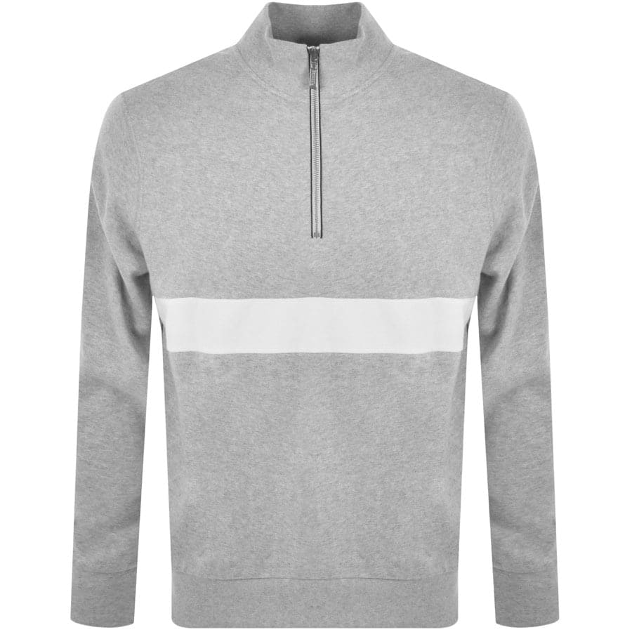 Alternative Image for ProductBarbour Davey Half Zip Sweatshirt Grey1