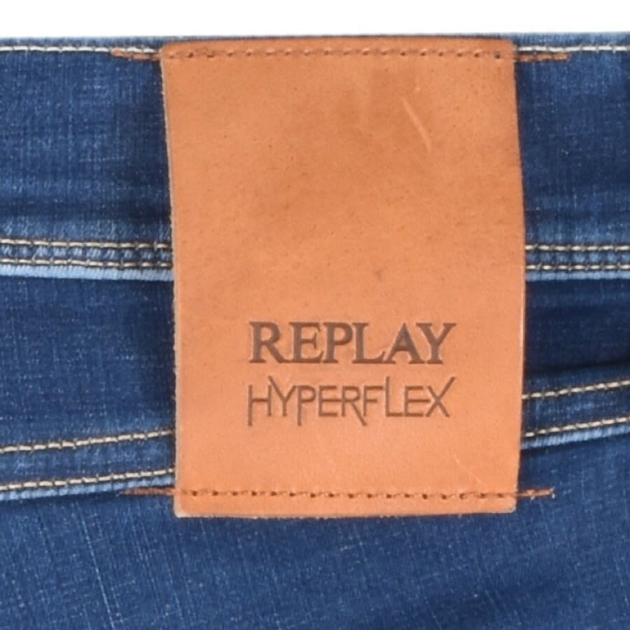 Alternative Image for ProductReplay Anbass Hyperflex Mid Wash Jeans Blue3