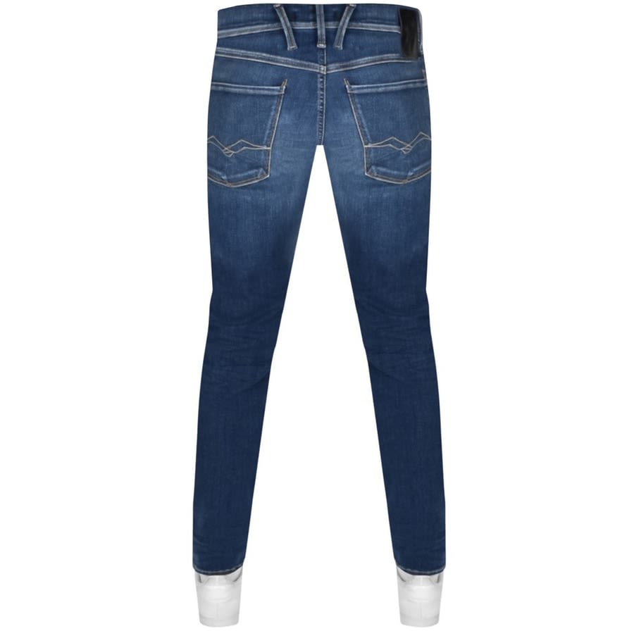 Alternative Image for ProductReplay Anbass Hyperflex Jeans Mid Wash Blue2