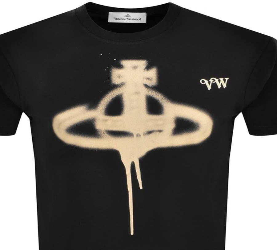 Alternative Image for ProductVivienne Westwood Spray Orb Logo T Shirt Black2