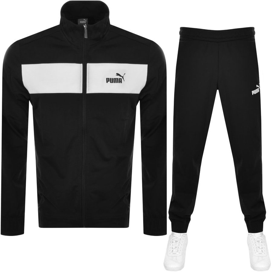 Alternative Image for ProductPuma Crew Neck Logo Tracksuit Black1