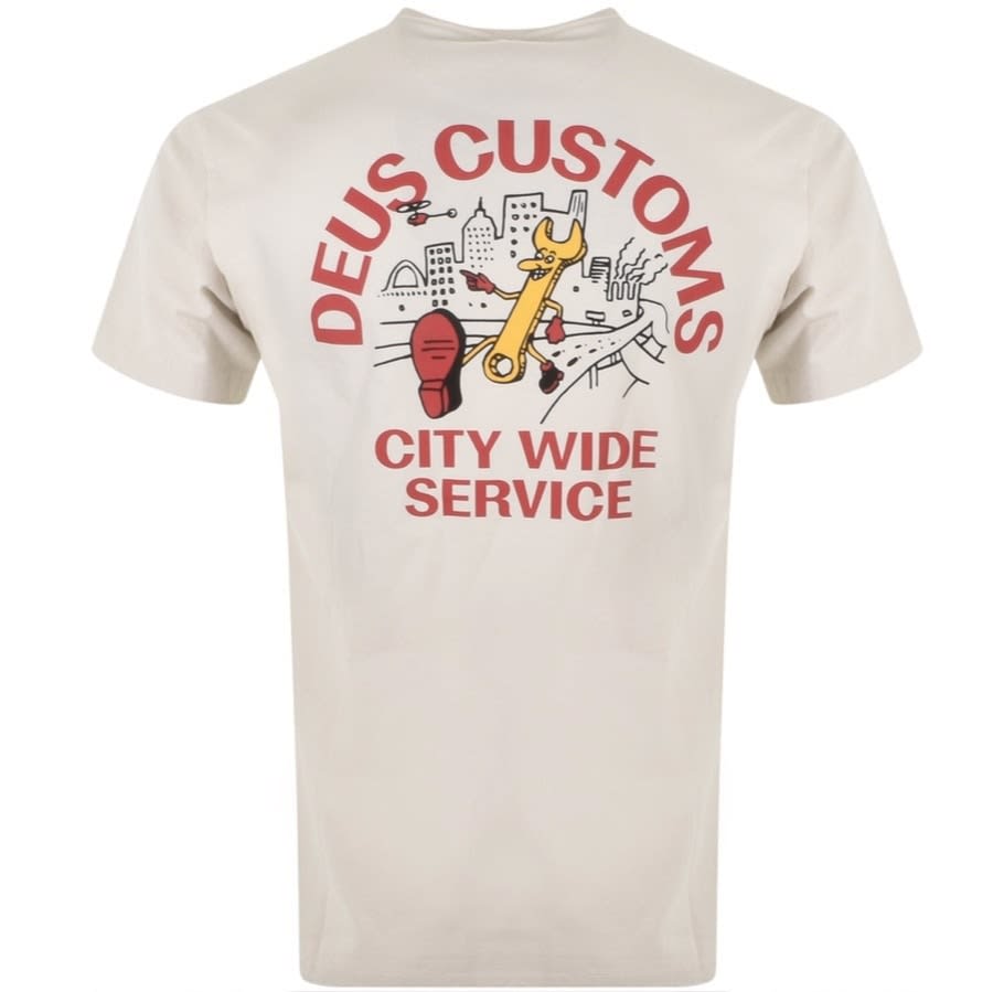 Alternative Image for ProductDeus Ex Machina City Wide T Shirt Beige3