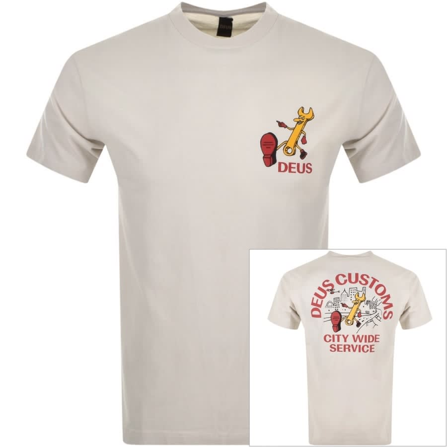 Alternative Image for ProductDeus Ex Machina City Wide T Shirt Beige1
