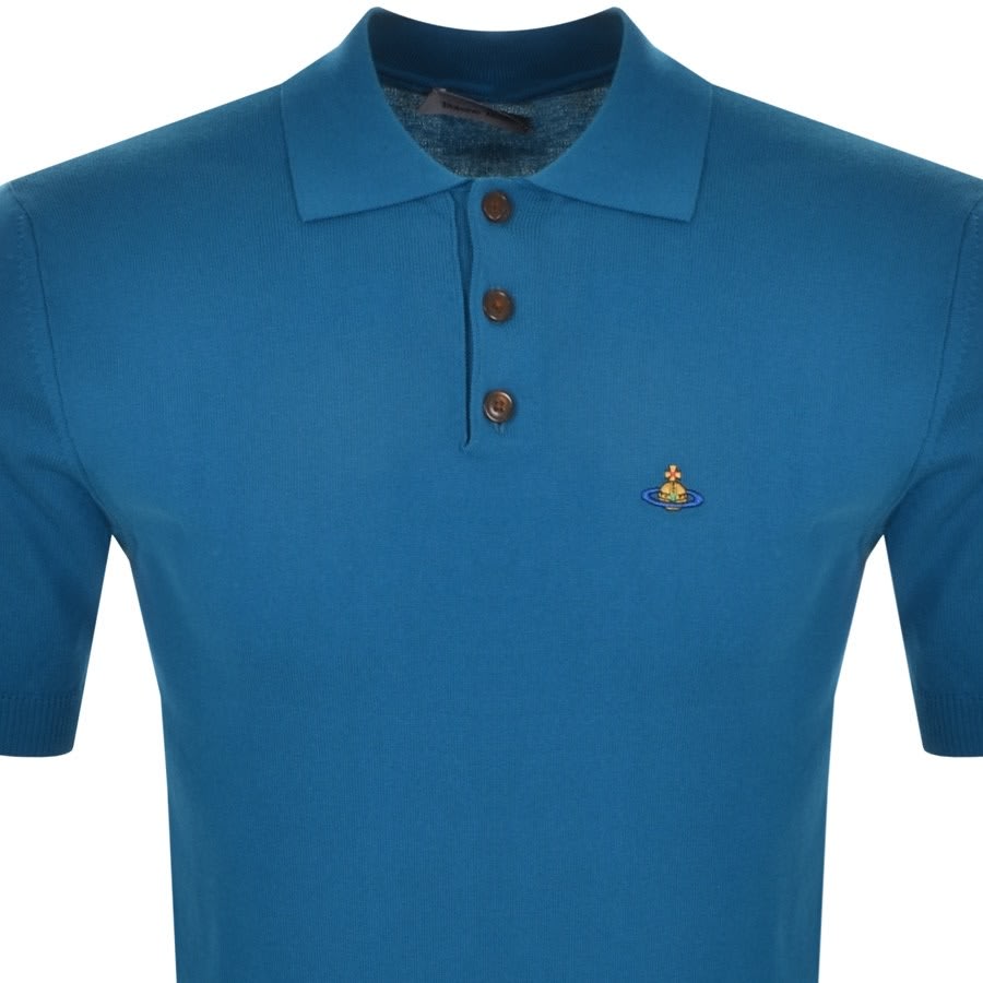 Alternative Image for ProductVivienne Westwood Knitted Polo T Shirt Blue2