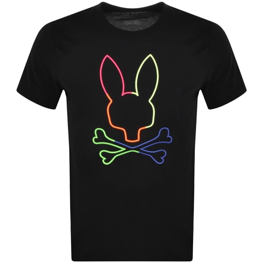 Psycho Bunny Leo Bunny Crew Neck T Shirt Black | Mainline Menswear