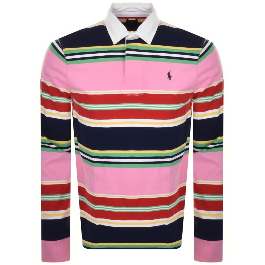 ralph lauren long sleeve polo pink