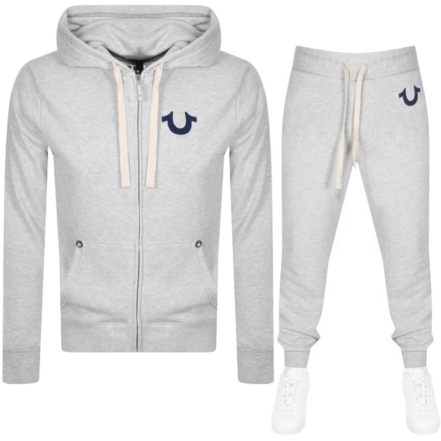 Alternative Image for ProductTrue Religion Hooded Tracksuit Grey1