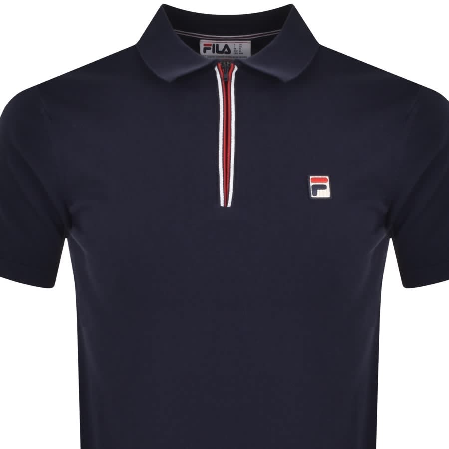Alternative Image for ProductFila Vintage Caso Knitted Polo T Shirt Navy2