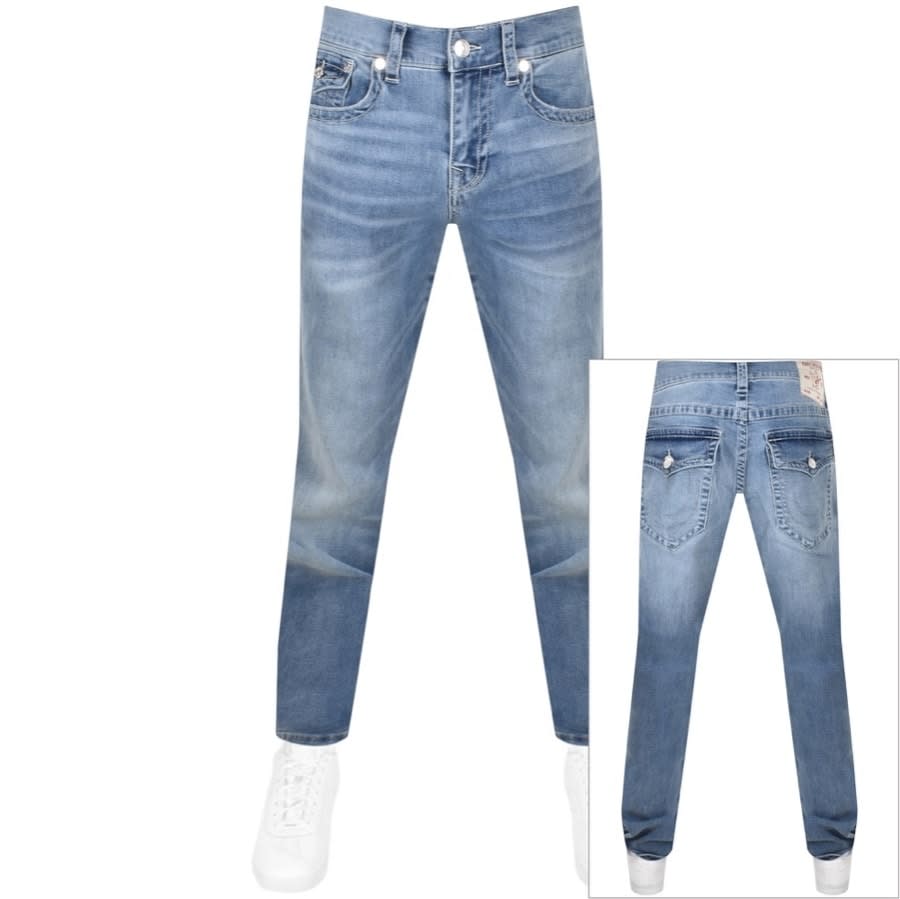 Alternative Image for ProductTrue Religion Ricky Flap Light Wash Jeans Blue1