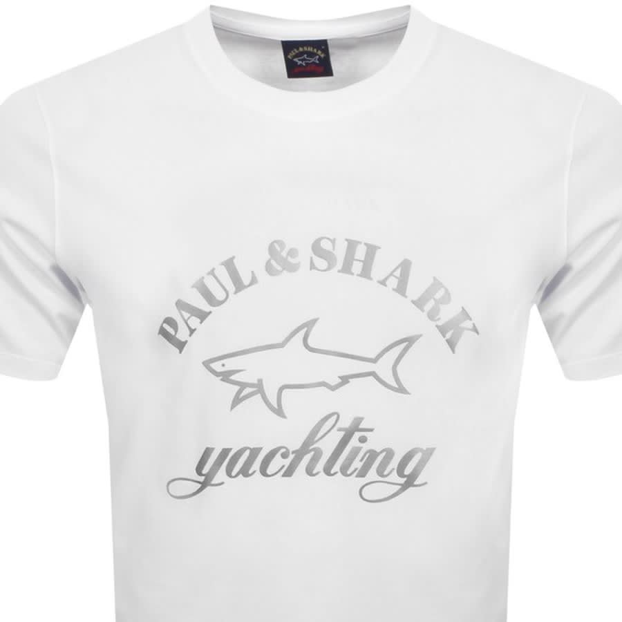 Alternative Image for ProductPaul And Shark Logo T Shirt White2
