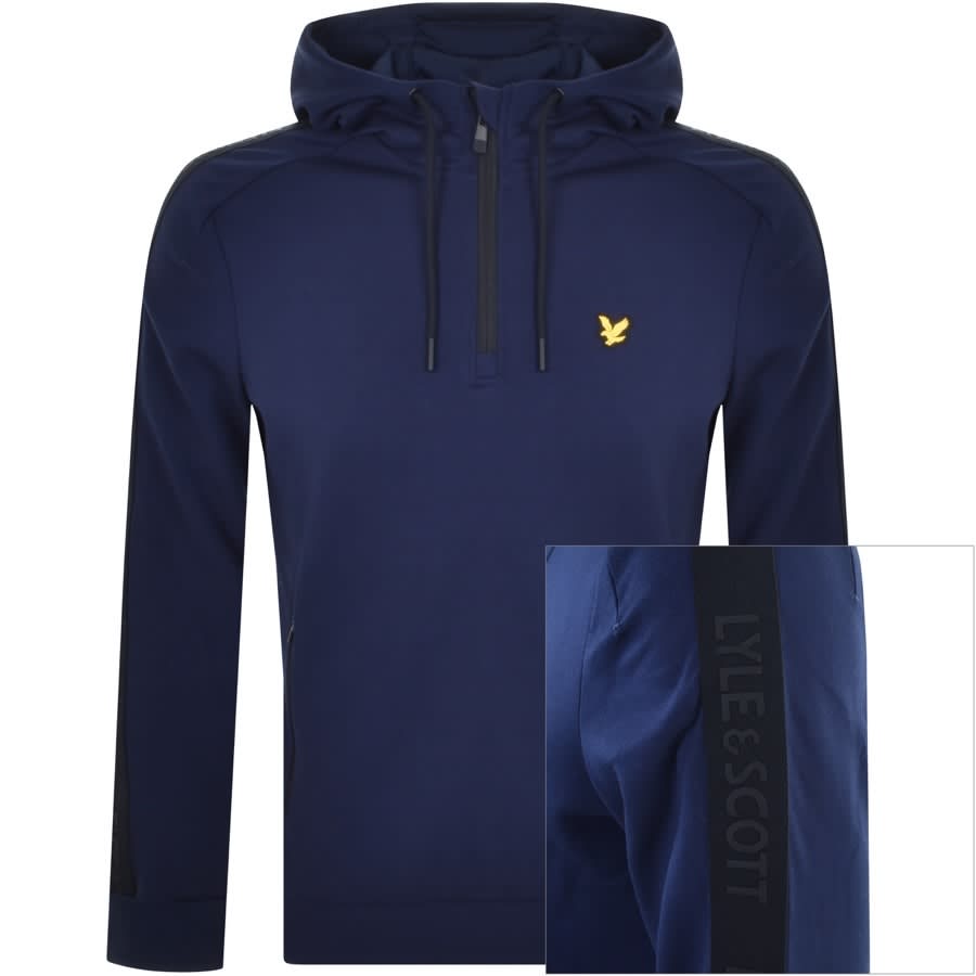 Alternative Image for ProductLyle And Scott Half Zip Hoodie Navy1