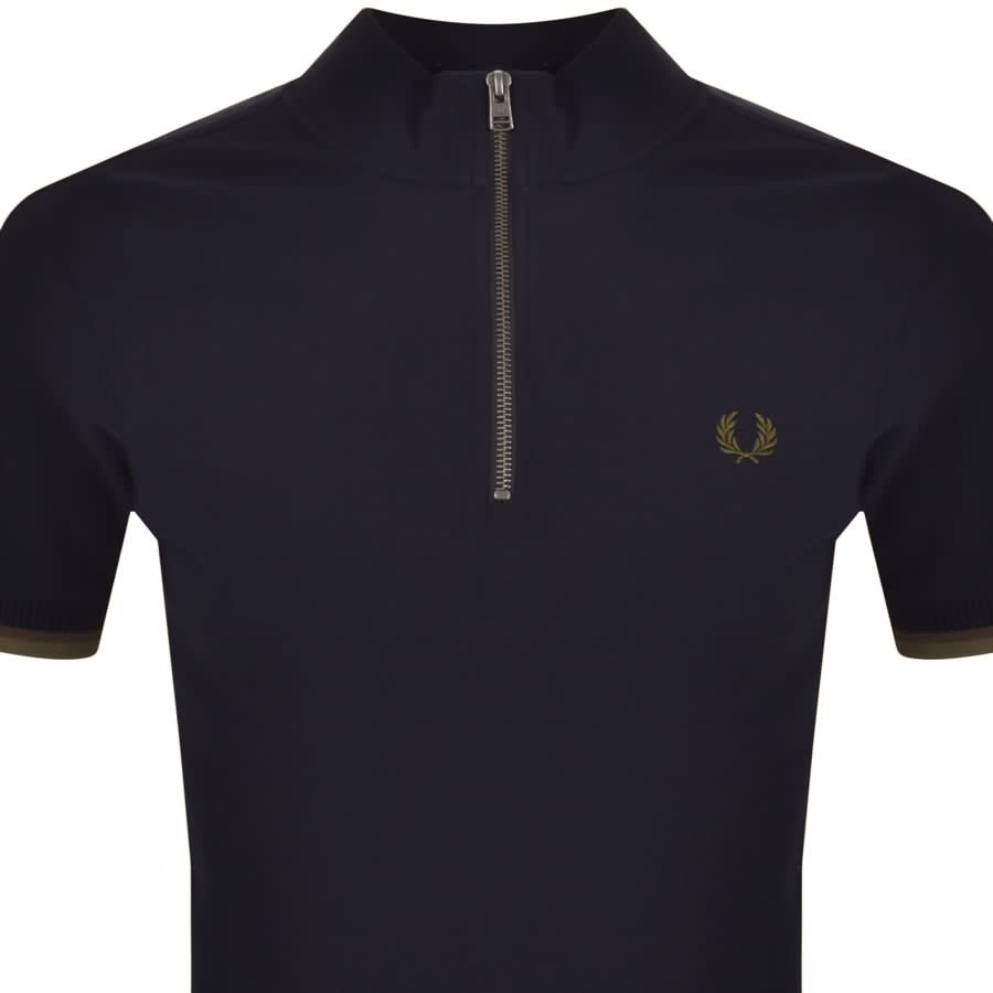Alternative Image for ProductFred Perry Funnel Neck Polo T Shirt Navy2