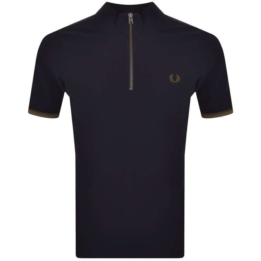 Alternative Image for ProductFred Perry Funnel Neck Polo T Shirt Navy1