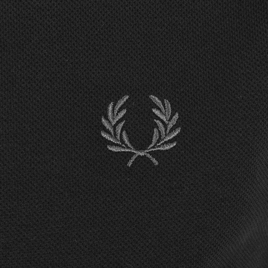 Alternative Image for ProductFred Perry Zip Neck Polo T Shirt Black3