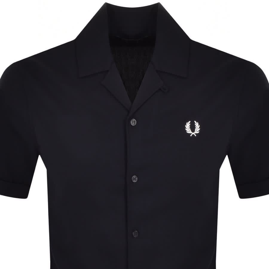 Alternative Image for ProductFred Perry Pique Texture Shirt Navy2