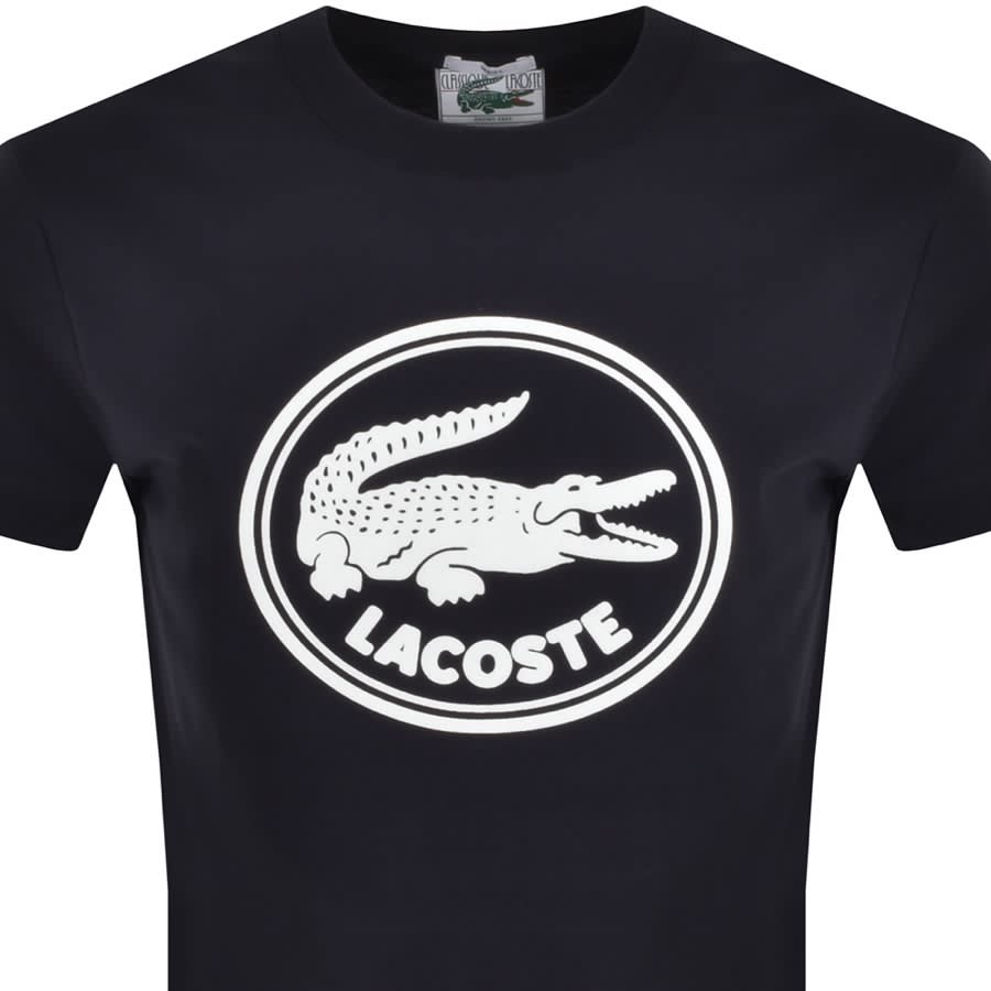 Alternative Image for ProductLacoste Live Flocked Logo T Shirt Navy2