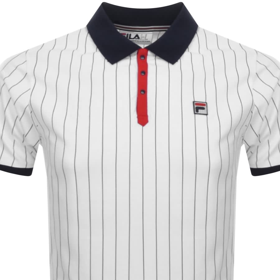Alternative Image for ProductFila Vintage Pinstripe Polo T Shirt White2