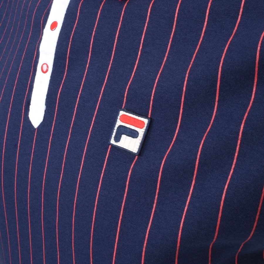 Alternative Image for ProductFila Vintage Pinstripe Polo T Shirt Navy3